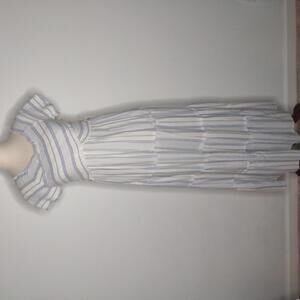 NWT Jessica Simpson Women's White/Blue Striped Dress Size Small